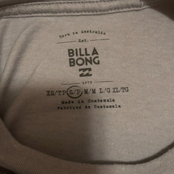 Billabong Ladies Logo Gray Long Sleeve T-Shirt Size S/P STYLE# JT87NBIT - Picture 3 of 5